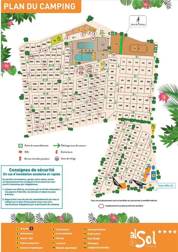 Plan du camping